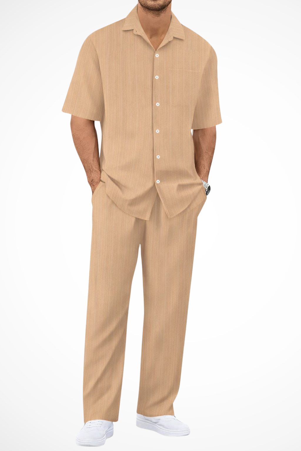 Marco Bellini | Textured Summer Co-Ord Set For Men