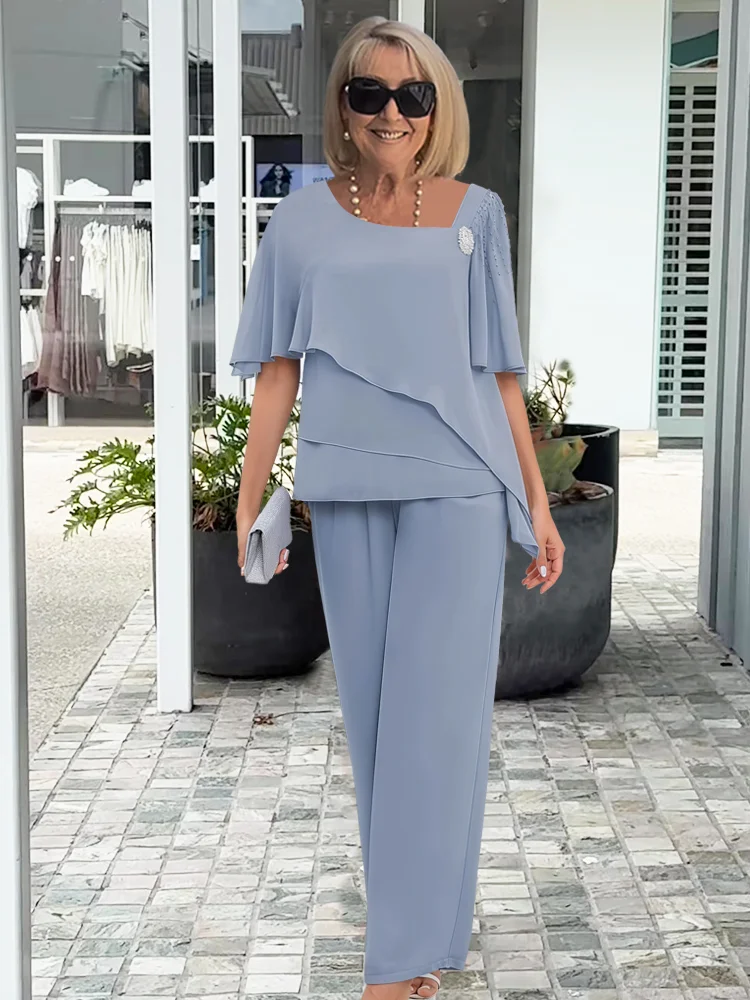 Marguerite Delacroix | Elegant Layered Two-Piece Set For Women