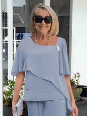 Marguerite Delacroix | Elegant Layered Two-Piece Set For Women