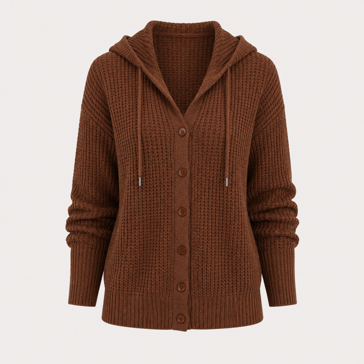 Marigold Ashworth | Kardigan z grubej dzianiny z kapturem
