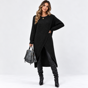 Marigold Thackeray | Ribbed Knit Wrap Jumper Dress