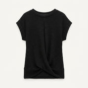 Marina Ashcombe | Waffle Knit Blouse With Crew Neck