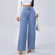 Mary Denim | Women's Straight-Leg Retro Cotton Denim Boyfriend Jeans