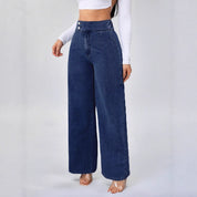 Mary Denim | Women's Straight-Leg Retro Cotton Denim Boyfriend Jeans