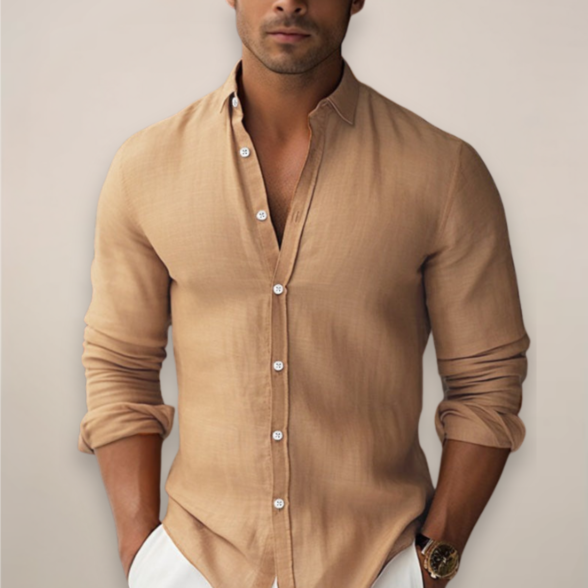 Mason Bryant | Slim-Fit Mandarin Collar Shirt