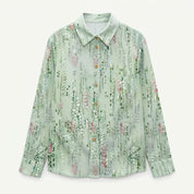 Matilda Ravenscroft | Textured Print Long-Sleeve Blouse