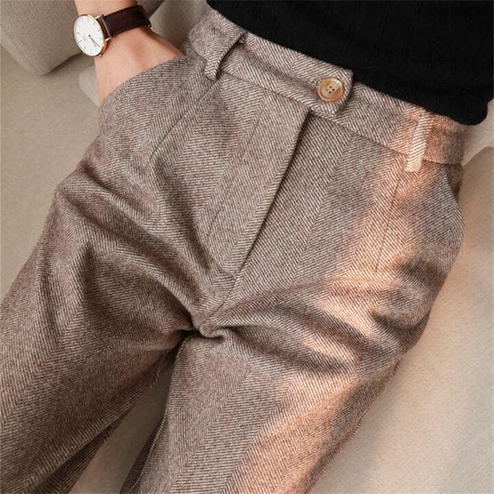Matteo Ricci | Pleated Trousers with Timeless Herringbone