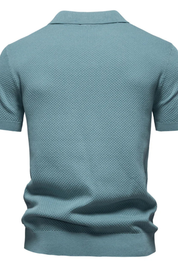 Matteo Ricci | Textured Knit Polo Shirt For Men