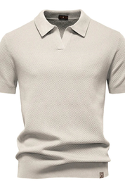 Matteo Ricci | Textured Knit Polo Shirt For Men