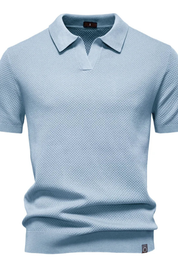 Matteo Ricci | Textured Knit Polo Shirt For Men