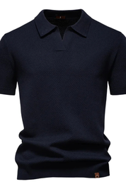 Matteo Ricci | Textured Knit Polo Shirt For Men