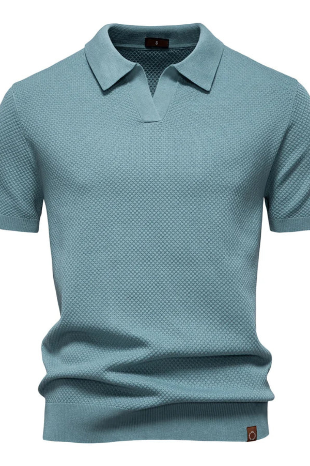 Matteo Ricci | Textured Knit Polo Shirt For Men