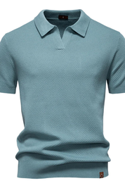 Matteo Ricci | Textured Knit Polo Shirt For Men