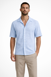 Matteo Sinclair | Chevron Textured Summer Shirt For Men