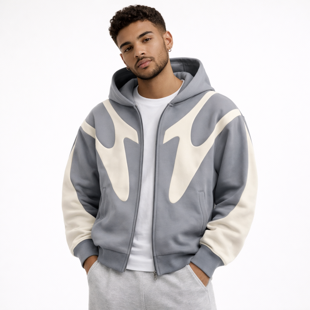Matteo Sinclair | Graphic Zip Hoodie For Men
