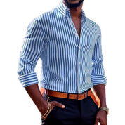 Matteo Sinclair | Striped Button Shirt For Men