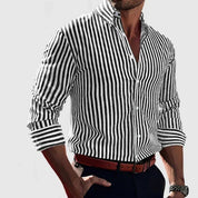 Matteo Sinclair | Striped Button Shirt For Men