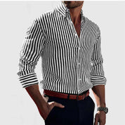 Matteo Sinclair | Striped Button Shirt For Men