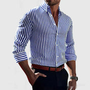 Matteo Sinclair | Striped Button Shirt For Men