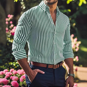 Matteo Sinclair | Striped Button Shirt For Men