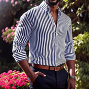 Matteo Sinclair | Striped Button Shirt For Men