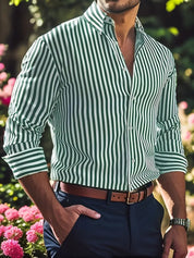 Matteo Sinclair | Striped Button Shirt For Men