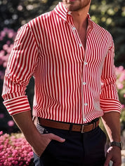 Matteo Sinclair | Striped Button Shirt For Men