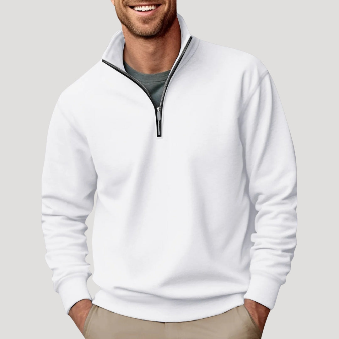 Oliver Stanton | Premium Zip-Neck Sweater For Men