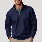 Oliver Stanton | Premium Zip-Neck Sweater For Men