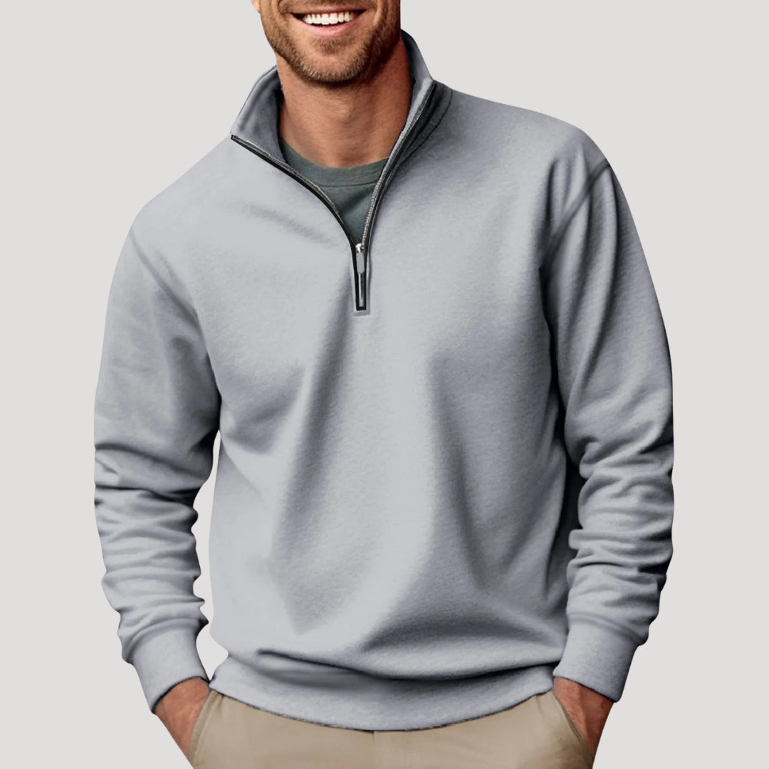 Oliver Stanton | Premium Zip-Neck Sweater For Men