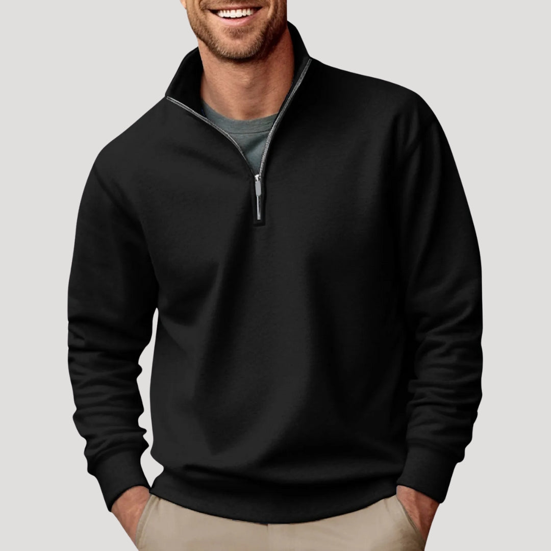 Oliver Stanton | Premium Zip-Neck Sweater For Men