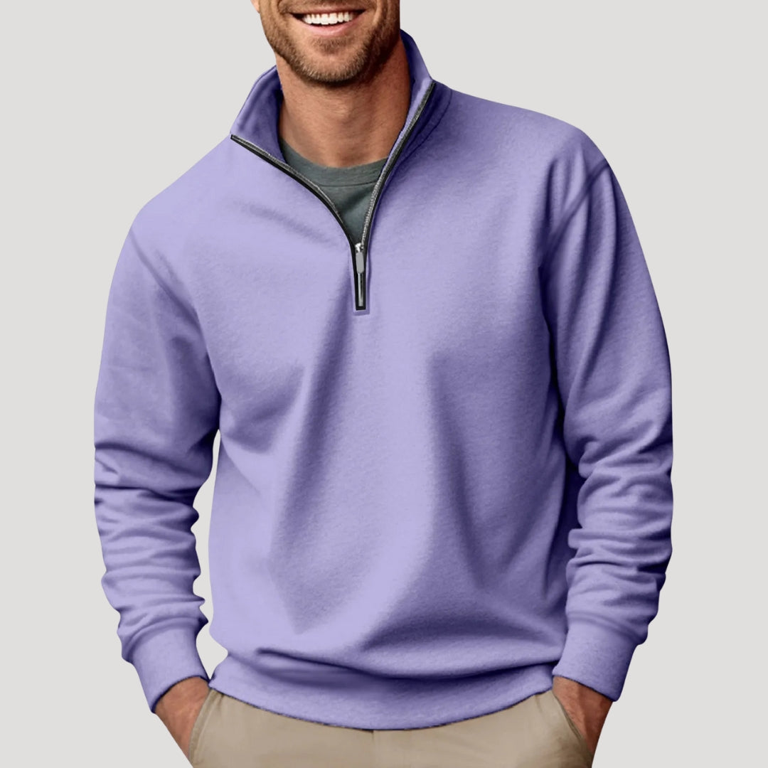 Oliver Stanton | Premium Zip-Neck Sweater For Men