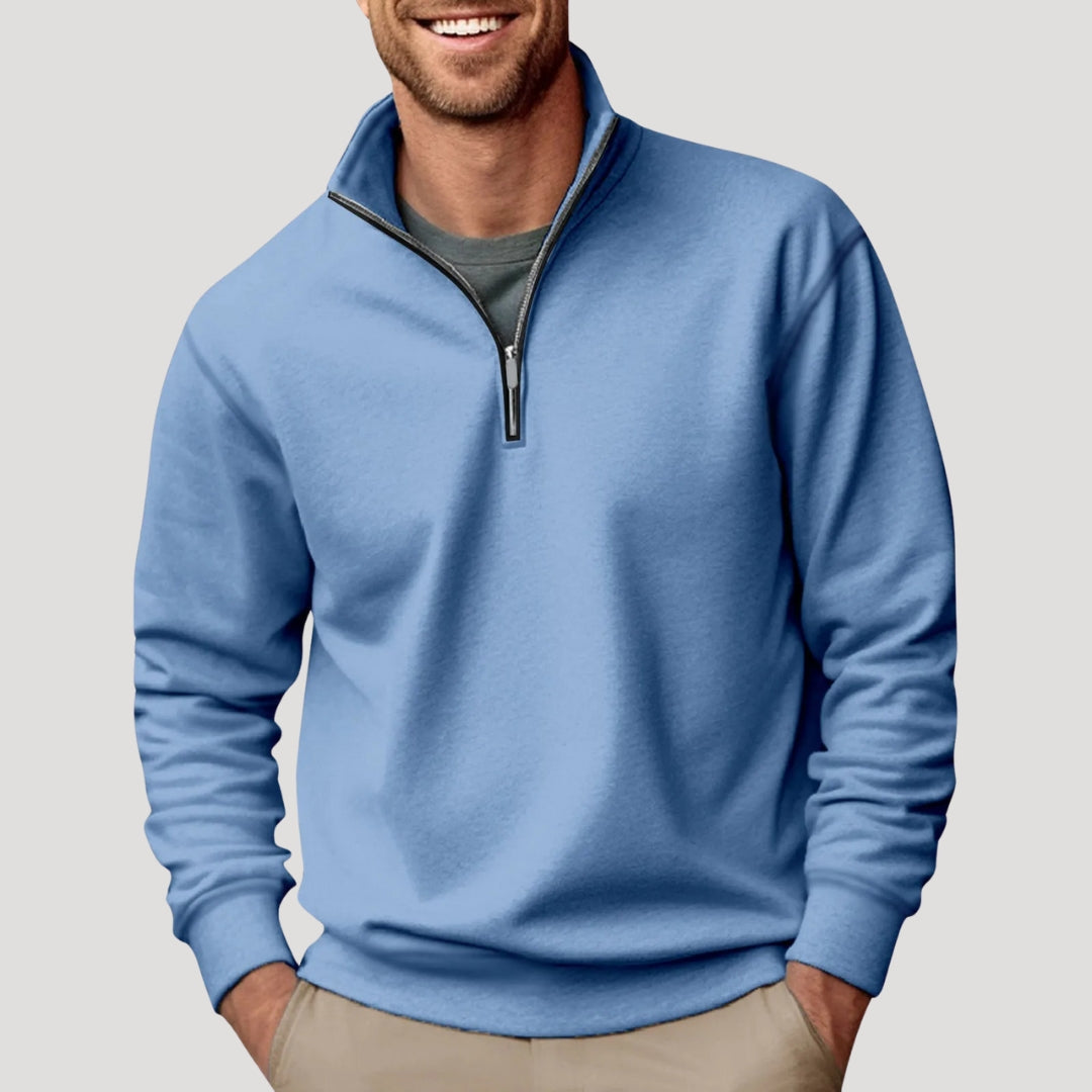 Oliver Stanton | Premium Zip-Neck Sweater For Men