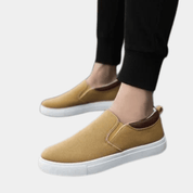Marco Bellini | Slip-On Canvas Sneakers in Warm Tan