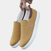 Marco Bellini | Slip-On Canvas Sneakers in Warm Tan