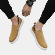 Marco Bellini | Slip-On Canvas Sneakers in Warm Tan