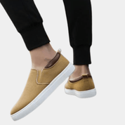 Marco Bellini | Slip-On Canvas Sneakers in Warm Tan