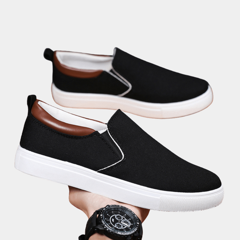 Marco Bellini | Slip-On Canvas Sneakers in Warm Tan