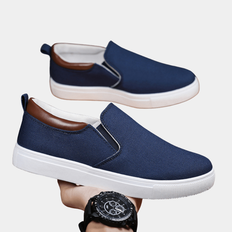 Marco Bellini | Slip-On Canvas Sneakers in Warm Tan