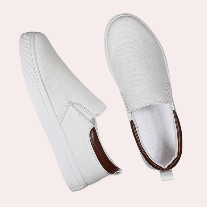 Marco Bellini | Slip-On Canvas Sneakers in Warm Tan