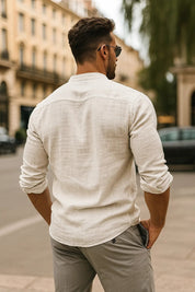 Samuel Hayes | Linen Henley Shirt