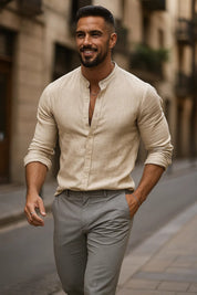 Samuel Hayes | Linen Henley Shirt