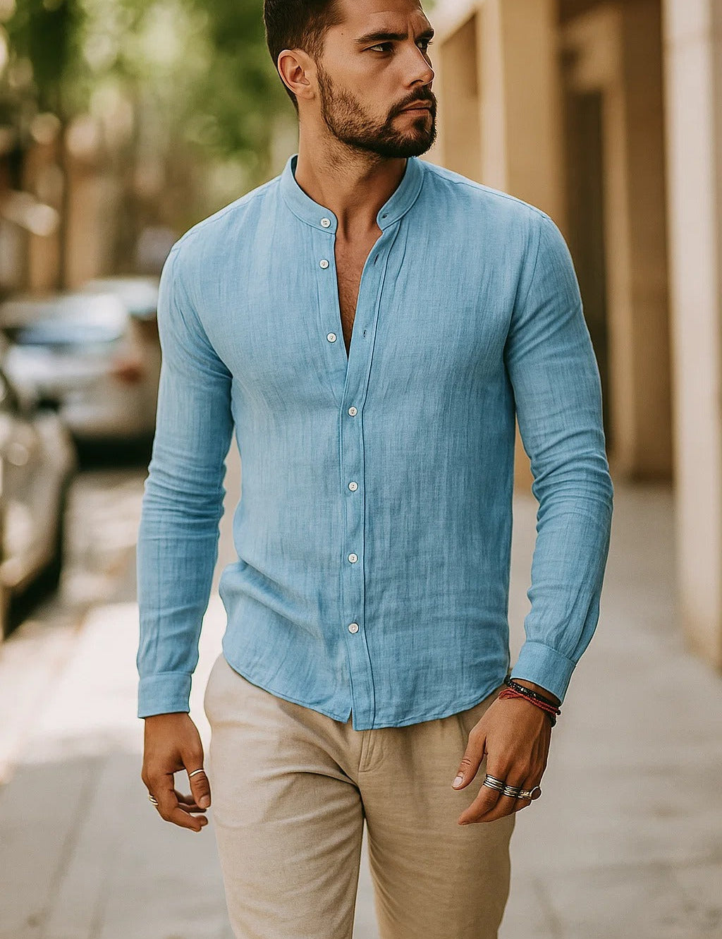 Samuel Hayes | Linen Henley Shirt