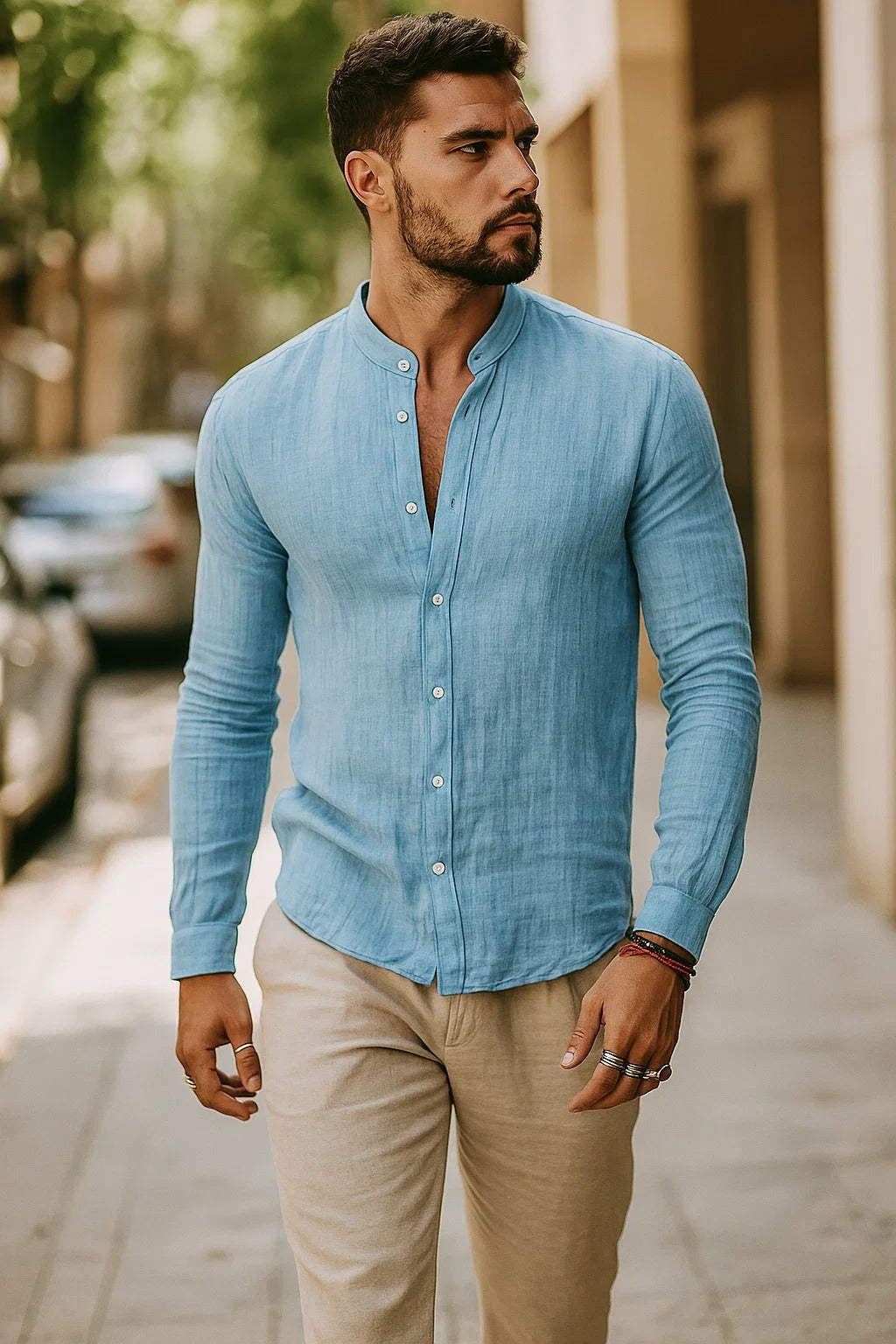 Samuel Hayes | Linen Henley Shirt
