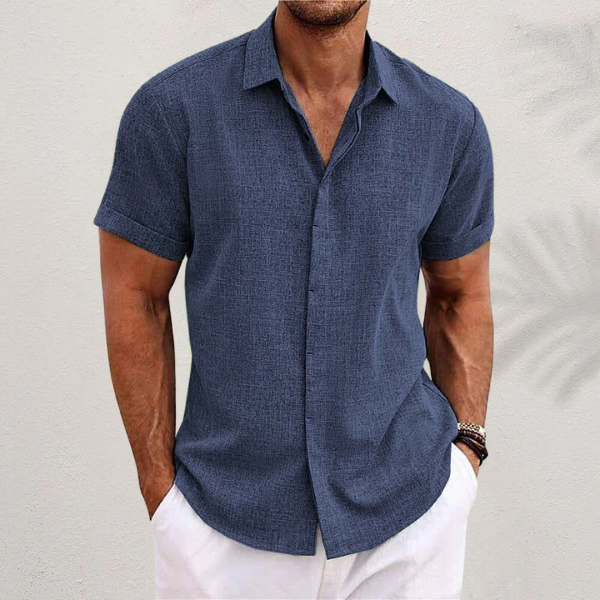 Elliot Sutton | Lightweight Short-Sleeve Linen Shirt