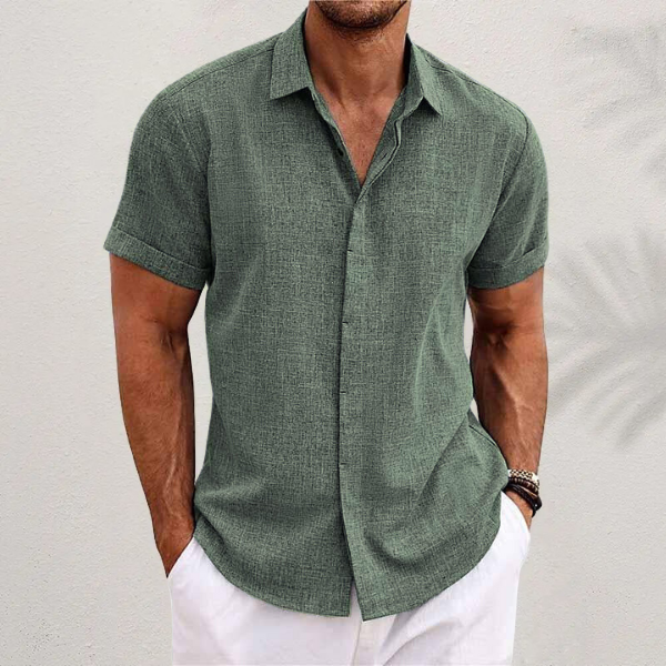 Elliot Sutton | Lightweight Short-Sleeve Linen Shirt