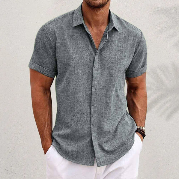 Elliot Sutton | Lightweight Short-Sleeve Linen Shirt