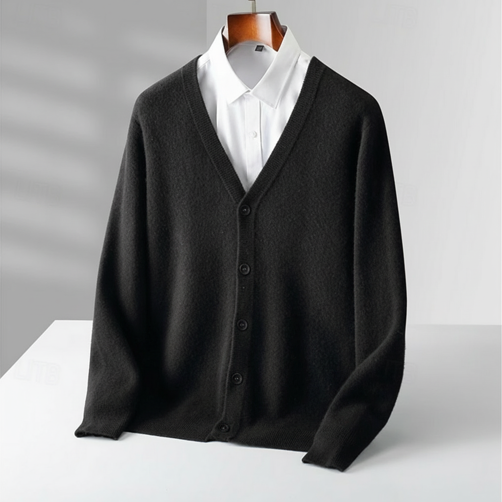 Henry Evans | V-Neck Wool Cardigan