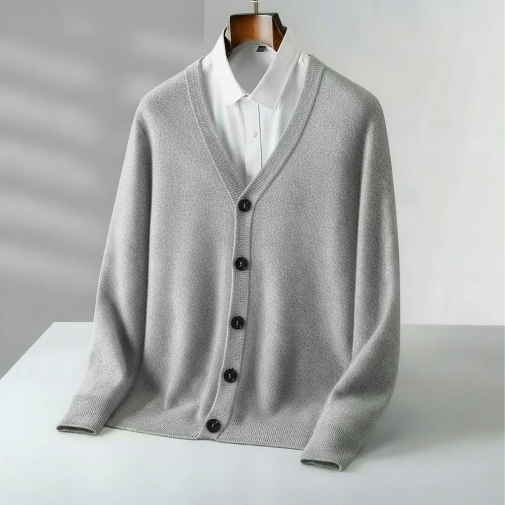 Henry Evans | V-Neck Wool Cardigan
