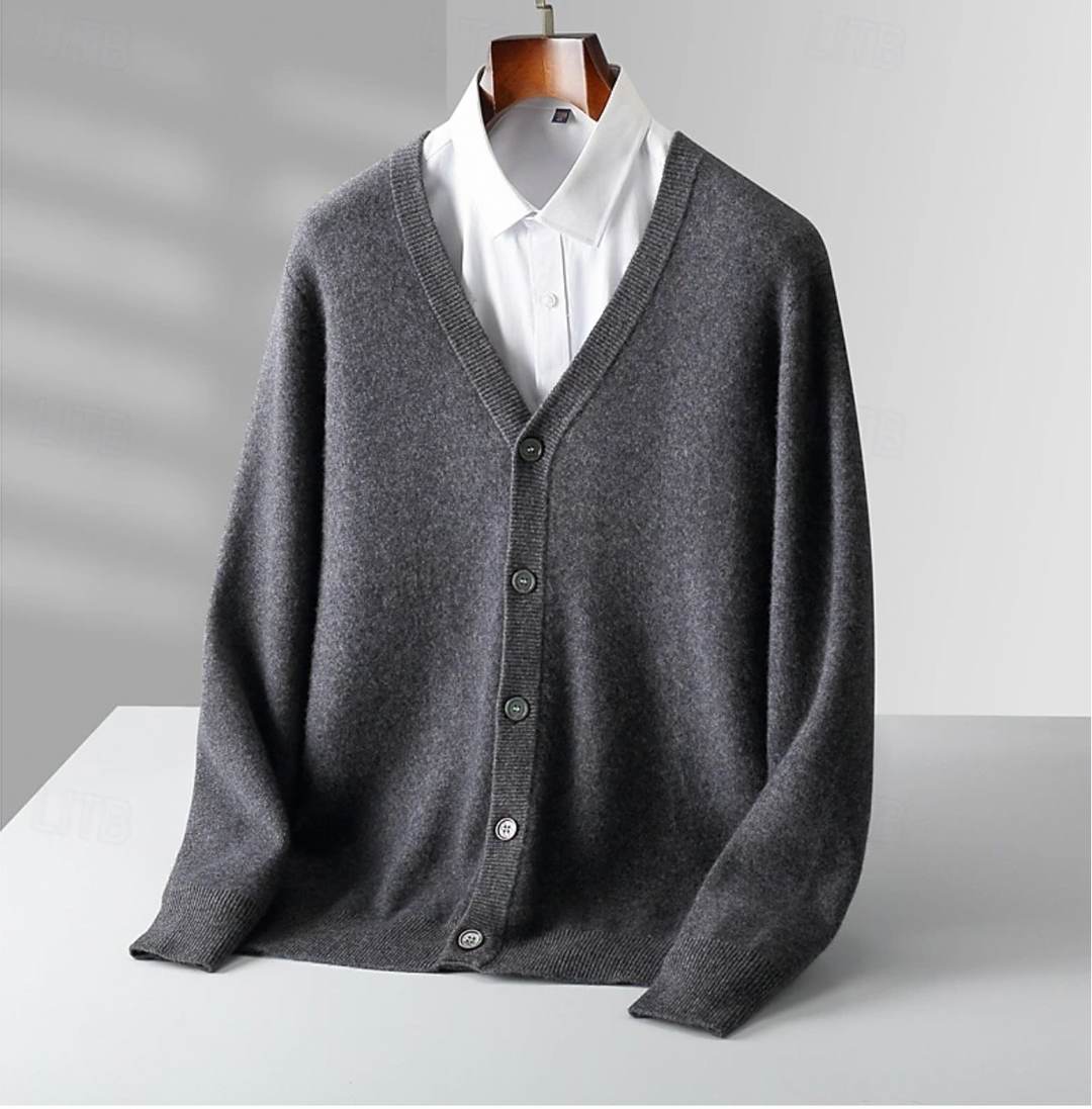 Henry Evans | V-Neck Wool Cardigan